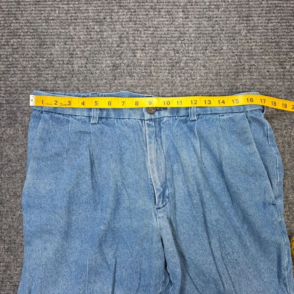 Haggar Work to Weekend Denim Pants Men's Size 34x31 Blue Light Wash Classic Fit